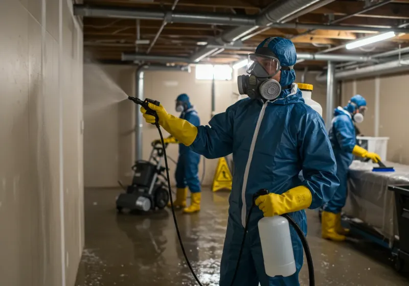 Basement Sanitization and Antimicrobial Treatment process in Washtenaw County, MI