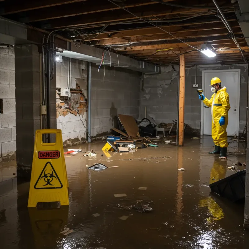 Flooded Basement Electrical Hazard in Washtenaw County, MI Property