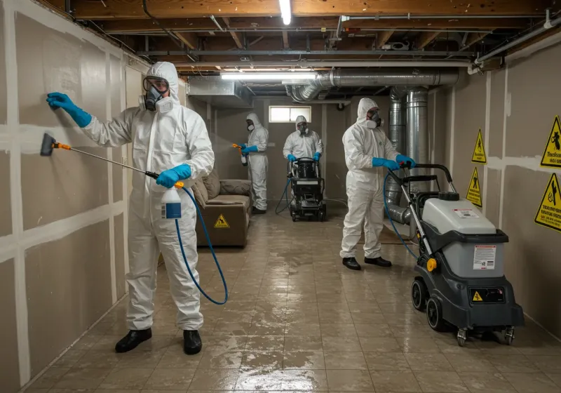 Basement Moisture Removal and Structural Drying process in Washtenaw County, MI